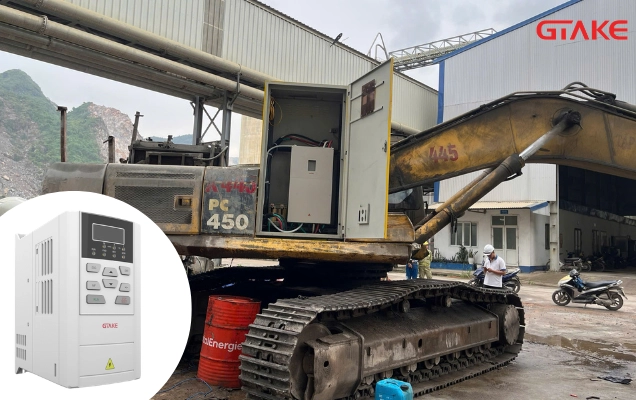 Biến tần GTAKE GK620 trong hoán cải máy xúc điện